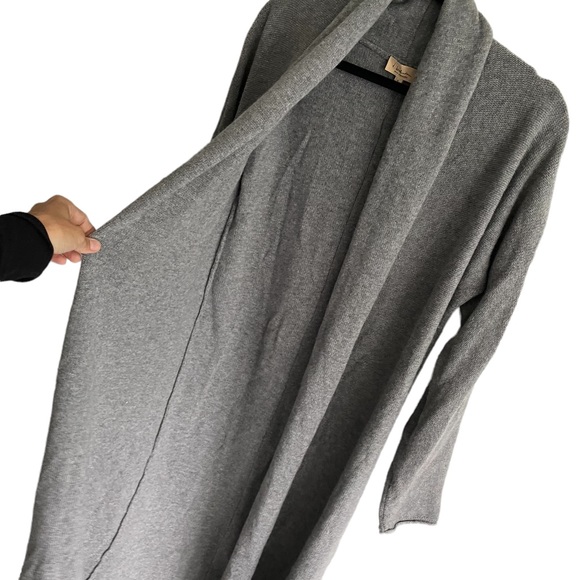 (SOLD) ARITZIA Grey Long Wool Cashmere Knit Long Cardigan Sweater Coat S - Picture 3 of 6